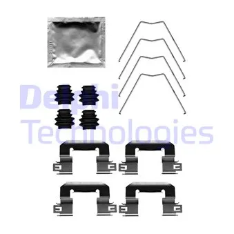 DELPHI LX0711 - Kit d'accessoires, plaquette de frein à disque