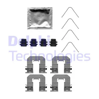 Kit d'accessoires, plaquette de frein à disque DELPHI LX0716