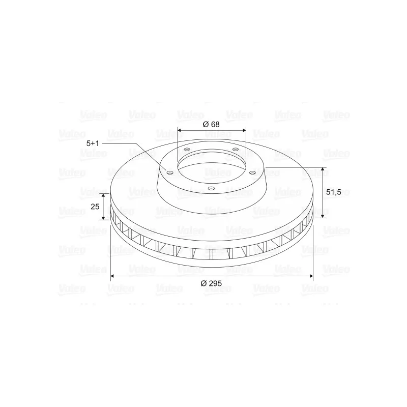 Jeu de 2 disques de frein avant VALEO 197668 - Visuel 1