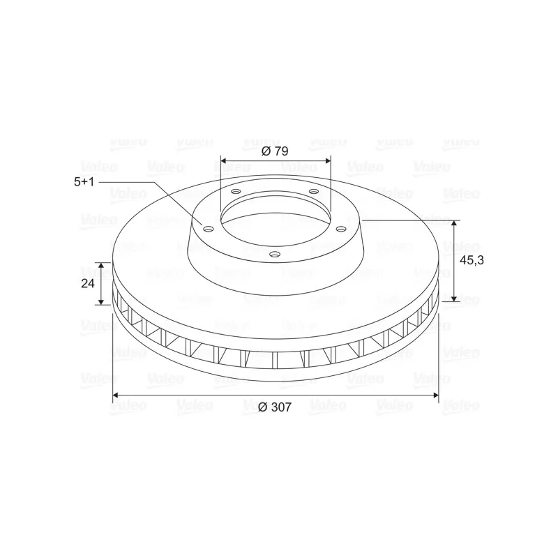 Jeu de 2 disques de frein avant VALEO 197755 - Visuel 1