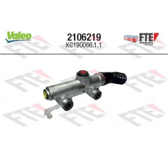 Cylindre émetteur, embrayage VALEO 2106219 pour IVECO ZETA 79-13 - 131cv