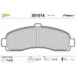 VALEO 301014 - Jeu de 4 plaquettes de frein avant