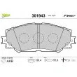 VALEO 301943 - Jeu de 4 plaquettes de frein arrière