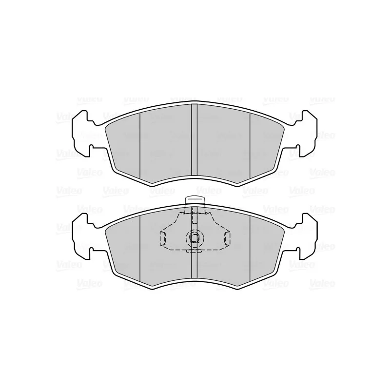 Jeu de 4 plaquettes de frein avant VALEO 302023 - Visuel 1
