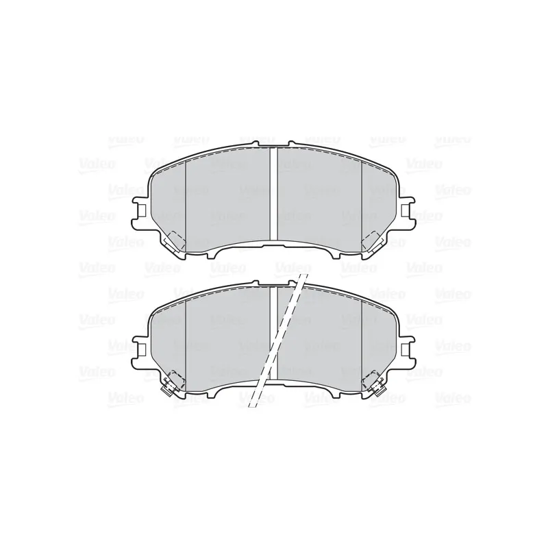 Jeu de 4 plaquettes de frein avant VALEO 302164 - Visuel 1
