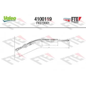 Tirette à câble, commande d'embrayage VALEO 4100119