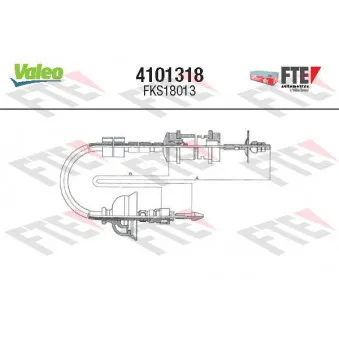 VALEO 4101318 - Tirette à câble, commande d'embrayage