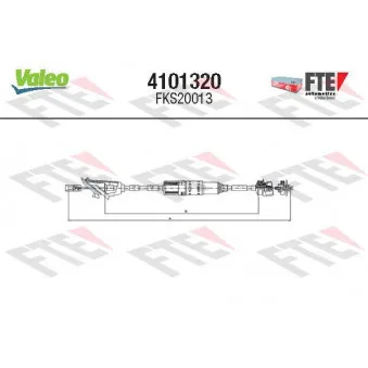 VALEO 4101320 - Tirette à câble, commande d'embrayage