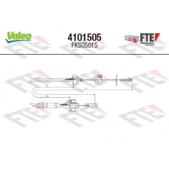 VALEO 4101505 - Tirette à câble, commande d'embrayage