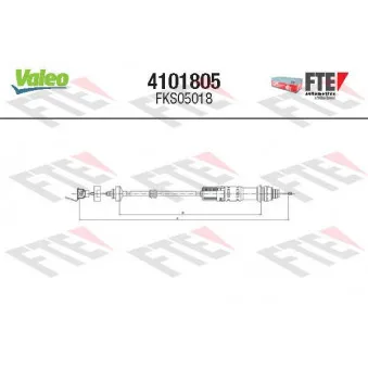 Tirette à câble, commande d'embrayage VALEO OEM 2150CY