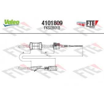 VALEO 4101809 - Tirette à câble, commande d'embrayage