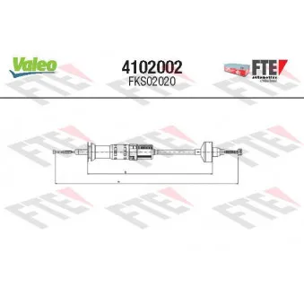 Tirette à câble, commande d'embrayage VALEO OEM 1h1721335a