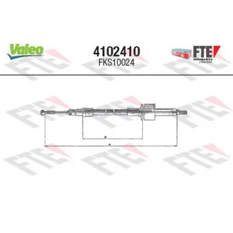 VALEO 4102410 - Tirette à câble, commande d'embrayage