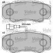 VALEO 541738 - Jeu de 4 plaquettes de frein arrière