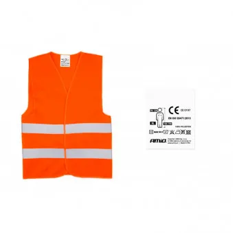 Gilet de sécurité orange SV-02 avec certificat AMIO 01735
