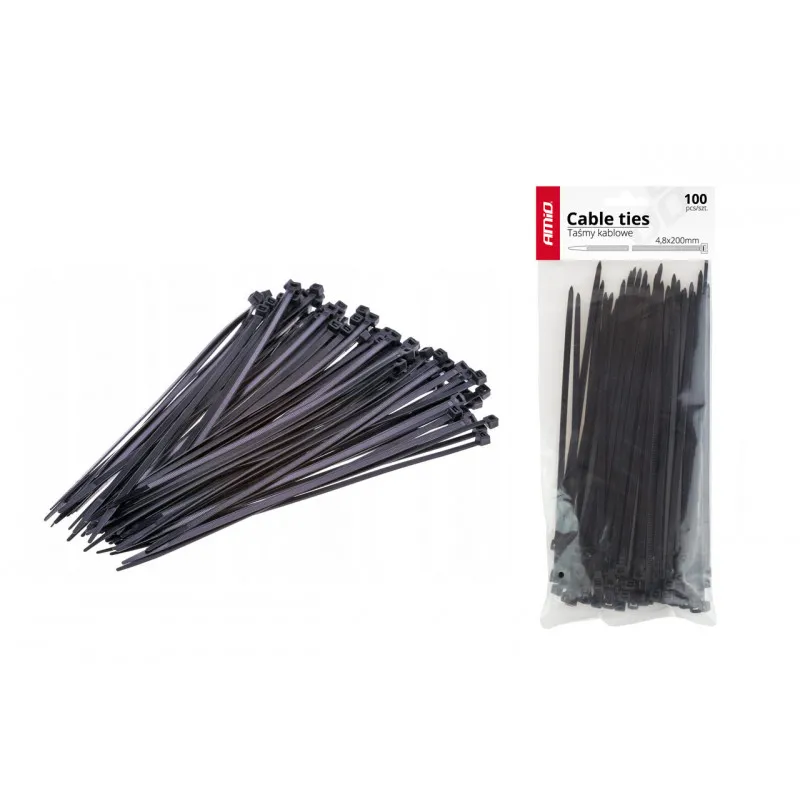 Serre-câbles noir 2,5x150mm - 100 pcs AMIO [02151]