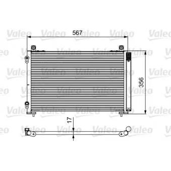Condenseur, climatisation VALEO 814097 pour PEUGEOT 206 1.6 HDI FAP 110 - 109cv