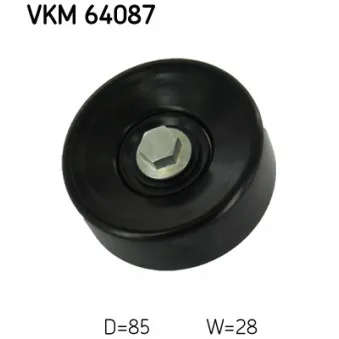 SKF VKM 64087 - Poulie renvoi/transmission, courroie trapézoïdale à nervures