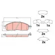 Jeu de 4 plaquettes de frein avant TRW [GDB2182]