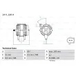 BOSCH 0 986 048 380 - Alternateur