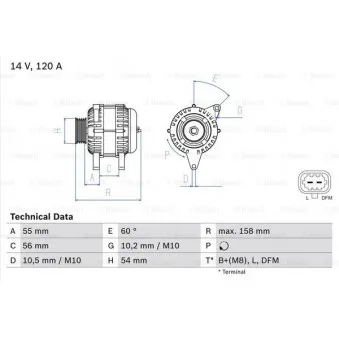 BOSCH 0 986 081 380 - Alternateur