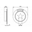 BOSCH 0 986 479 606 - Jeu de 2 disques de frein arrière