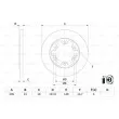 BOSCH 0 986 479 D43 - Jeu de 2 disques de frein arrière