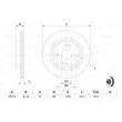 BOSCH 0 986 479 D68 - Jeu de 2 disques de frein avant