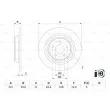 Jeu de 2 disques de frein avant BOSCH [0 986 479 E82]