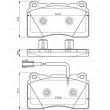 BOSCH 0 986 494 539 - Jeu de 4 plaquettes de frein avant