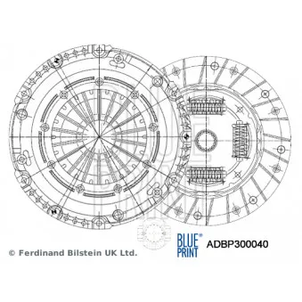 Kit d'embrayage BLUE PRINT ADBP300040 pour VOLKSWAGEN TOURAN 1.4 TSI EcoFuel - 150cv