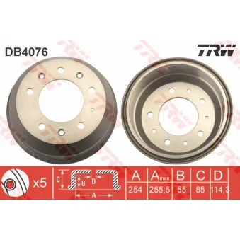 TRW DB4076 - Tambour de frein