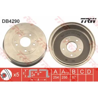TRW DB4290 - Tambour de frein