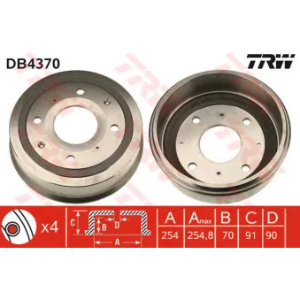 Tambour de frein TRW DB4370