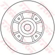 TRW DF2706BS - Jeu de 2 disques de frein arrière