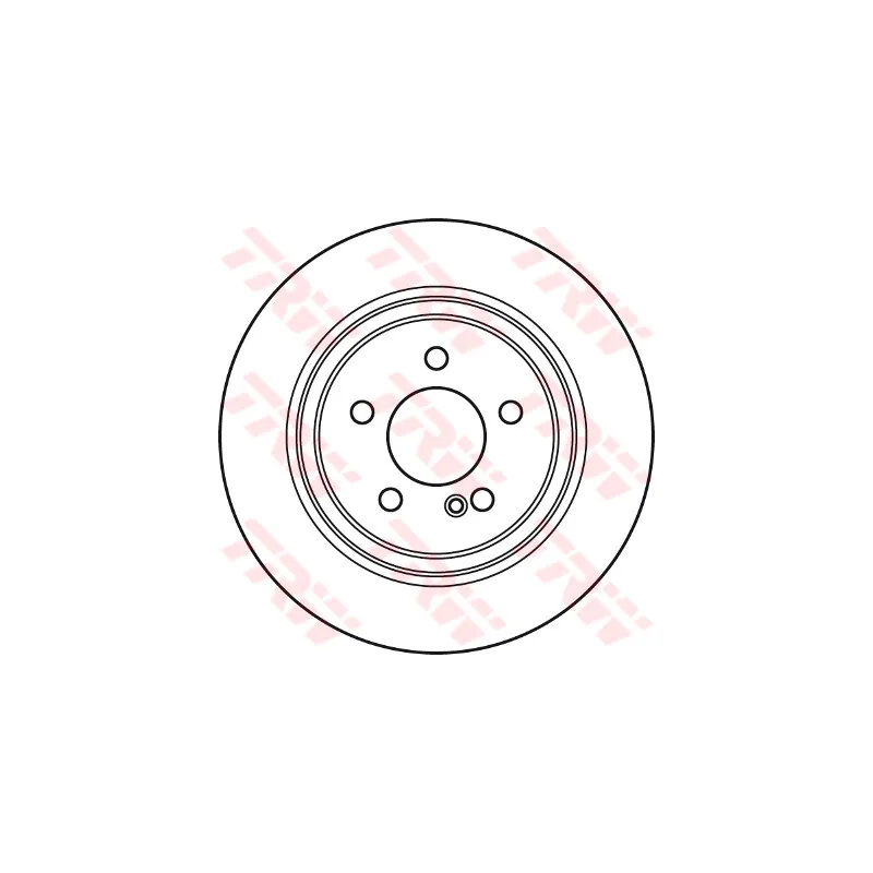 Jeu de 2 disques de frein arrière TRW DF4915 - Visuel 1