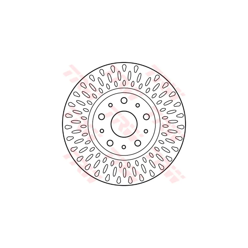 Jeu de 2 disques de frein arrière TRW DF6021 - Visuel 1