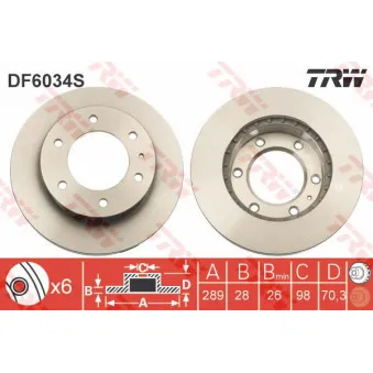 Jeu de 2 disques de frein avant TRW OEM 24.0128-0226.1