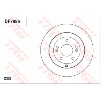 TRW DF7996 - Jeu de 2 disques de frein arrière