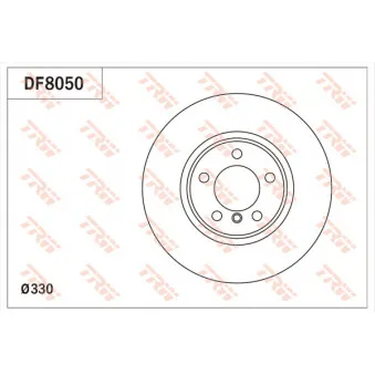 TRW DF8050 - Jeu de 2 disques de frein avant