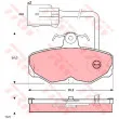 Jeu de 4 plaquettes de frein arrière TRW [GDB1035]