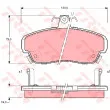 TRW GDB1083 - Jeu de 4 plaquettes de frein avant