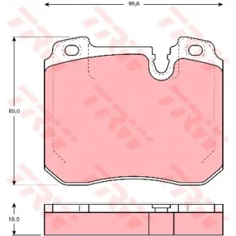 Jeu de 4 plaquettes de frein avant TRW OEM 1160708
