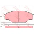 TRW GDB1181 - Jeu de 4 plaquettes de frein avant