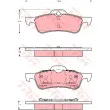 TRW GDB1477 - Jeu de 4 plaquettes de frein arrière