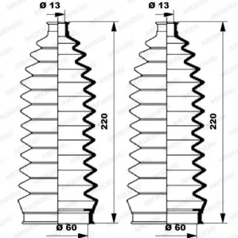 MOOG K150148 - Jeu de joints-soufflets, direction