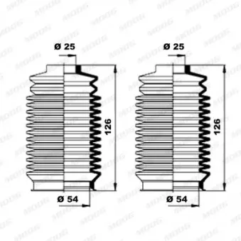 Jeu de joints-soufflets, direction MOOG OEM 7D0419831