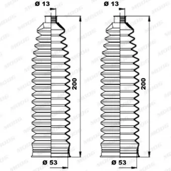 Jeu de joints-soufflets, direction MOOG OEM 26059295