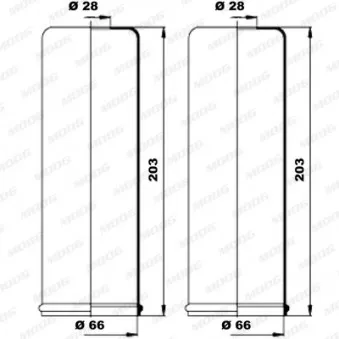 Jeu de joints-soufflets, direction MOOG K150208