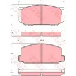 Jeu de 4 plaquettes de frein avant TRW [GDB181]